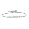 Thumbnail Image 1 of 0.065 CT. T.W. Diamond Double Arrow Bolo Bracelet in Sterling Silver - 9.5"