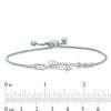 Thumbnail Image 3 of 0.065 CT. T.W. Diamond Double Arrow Bolo Bracelet in Sterling Silver - 9.5"