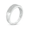 Thumbnail Image 3 of 0.23 CT. T.W. Diamond Multi-Row Anniversary Band in Sterling Silver
