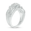 Thumbnail Image 1 of 0.45 CT. T.W. Diamond Frame Layered Bypass Ring in Sterling Silver