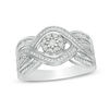 Thumbnail Image 0 of 0.29 CT. T.W. Composite Diamond Bypass Promise Ring in Sterling Silver