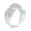 Thumbnail Image 1 of 0.29 CT. T.W. Composite Diamond Bypass Promise Ring in Sterling Silver