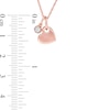Thumbnail Image 1 of Diamond Accent Solitaire and Heart Charm Pendant in Sterling Silver with 14K Rose Gold Plate