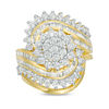 Thumbnail Image 0 of 1.95 CT. T.W. Composite Diamond Multi-Row Bypass Bridal Set in 10K Gold