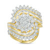 Thumbnail Image 1 of 1.95 CT. T.W. Composite Diamond Multi-Row Bypass Bridal Set in 10K Gold