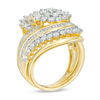 Thumbnail Image 2 of 1.95 CT. T.W. Composite Diamond Multi-Row Bypass Bridal Set in 10K Gold