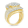 Thumbnail Image 1 of 1.95 CT. T.W. Composite Diamond Multi-Row Bypass Bridal Set in 10K Gold