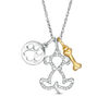 Thumbnail Image 0 of 0.04 CT. T.W. Diamond Dog Mom Themed Charm Pendant in Sterling Silver and 14K Gold Plate
