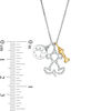 Thumbnail Image 1 of 0.04 CT. T.W. Diamond Dog Mom Themed Charm Pendant in Sterling Silver and 14K Gold Plate