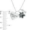 Thumbnail Image 2 of 0.065 CT. T.W. Enhanced Black and White Diamond "PROUD DOG MOM" Themed Charm Pendant in Sterling Silver