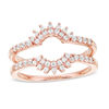 Thumbnail Image 0 of 0.29 CT. T.W. Diamond Floral Ring Solitaire Enhancer in 10K Rose Gold