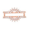 Thumbnail Image 2 of 0.29 CT. T.W. Diamond Floral Ring Solitaire Enhancer in 10K Rose Gold