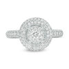 Thumbnail Image 3 of 0.95 CT. T.W. Diamond Double Frame Engagement Ring in 14K White Gold