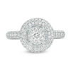 Thumbnail Image 4 of 0.95 CT. T.W. Diamond Double Frame Engagement Ring in 14K White Gold