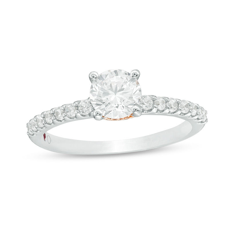 Main Image 1 of Peoples 100-Year Anniversary 1.00 CT. T.W. Certified Canadian Diamond Engagement Ring in 14K Two-Tone Gold (I/I1)