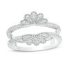 Thumbnail Image 0 of 0.23 CT. T.W. Diamond Vintage-Style Floral Ring Solitaire Enhancer in 10K White Gold