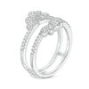 Thumbnail Image 1 of 0.23 CT. T.W. Diamond Vintage-Style Floral Ring Solitaire Enhancer in 10K White Gold