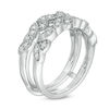 Thumbnail Image 1 of 0.37 CT. T.W. Diamond Leaves Vintage-Style Ring Solitaire Enhancer in Sterling Silver