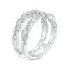 Thumbnail Image 2 of 0.145 CT T.W. Diamond Scroll Filigree Vintage-Style Ring Solitaire Enhancer in Sterling Silver