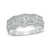 Thumbnail Image 0 of 0.45 CT. T.W. Diamond Multi-Row Concave Vintage-Style Band in 10K White Gold