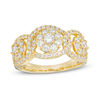 Thumbnail Image 0 of 0.95 CT. T.W. Composite Diamond Three Stone Frame Ring in 10K Gold