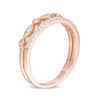 Thumbnail Image 2 of 0.145 CT. T.W. Diamond Two Row Stackable Band in 10K Rose Gold