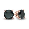 Thumbnail Image 1 of 1.95 CT. T.W. Black Diamond Solitaire Stud Earrings in 14K Rose Gold