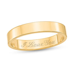 4.0mm Flat Engravable Wedding Band (1 Line)