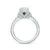 Thumbnail Image 3 of Vera Wang Love Collection 1.23 CT. T.W. Oval Diamond Collar Engagement Ring in 14K White Gold