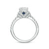 Vera Wang Love Collection 1.23 CT. T.W. Oval Diamond Collar Engagement Ring in 14K White Gold