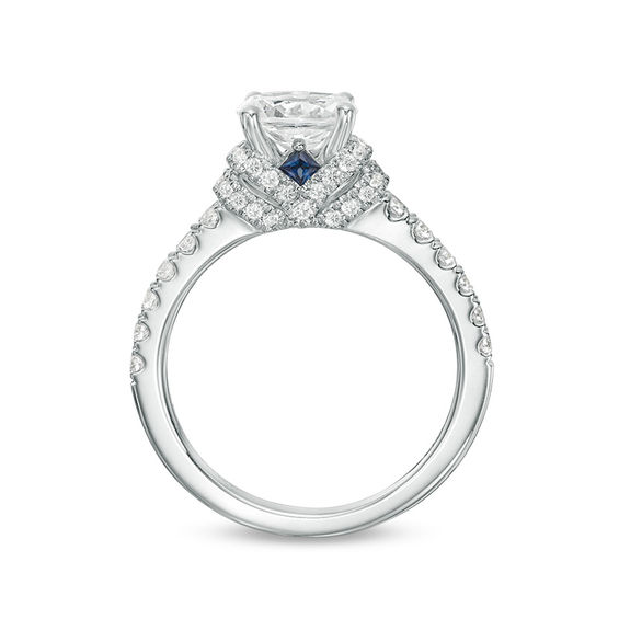 Vera Wang Love Collection 1.23 CT. T.W. Oval Diamond Collar Engagement ...