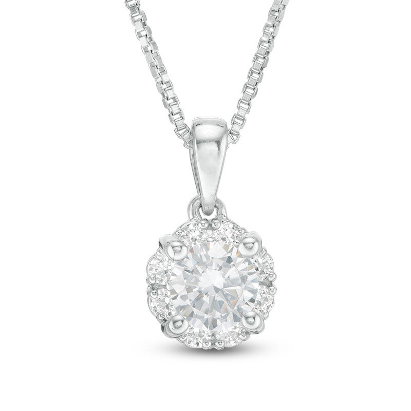 Main Image 1 of 0.50 CT. T.W. Certified Canadian Diamond Frame Pendant in 14K White Gold (I/I2)