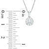 Thumbnail Image 2 of 0.50 CT. T.W. Certified Canadian Diamond Frame Pendant in 14K White Gold (I/I2)