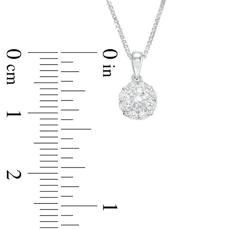 Main Image 2 of 0.50 CT. T.W. Certified Canadian Diamond Frame Pendant in 14K White Gold (I/I2)