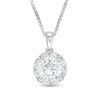 Thumbnail Image 1 of 1.00 CT. T.W. Certified Canadian Diamond Frame Pendant in 14K White Gold (I/I2)