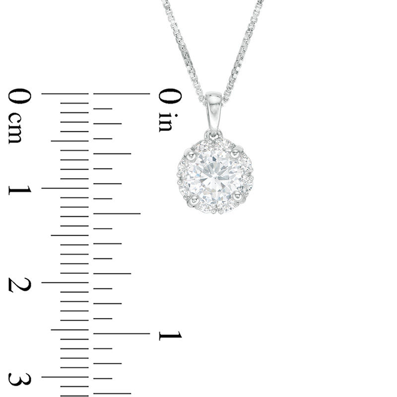 Main Image 2 of 1.00 CT. T.W. Certified Canadian Diamond Frame Pendant in 14K White Gold (I/I2)