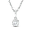 Thumbnail Image 1 of 0.13 CT. T.W. Certified Canadian Diamond Frame Pendant in 14K White Gold (I/I2)