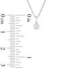 Thumbnail Image 2 of 0.13 CT. T.W. Certified Canadian Diamond Frame Pendant in 14K White Gold (I/I2)