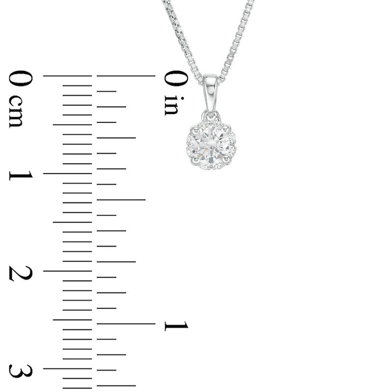 Main Image 2 of 0.25 CT. T.W. Certified Canadian Diamond Frame Pendant in 14K White Gold (I/I2)