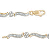 Thumbnail Image 3 of 0.62 CT. T.W. Composite Diamond Twist Link Bracelet in 10K Gold - 7.25"