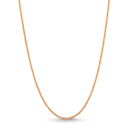 1.4mm Sparkle Chain Necklace in Solid 10K Rose Gold - 18&quot;