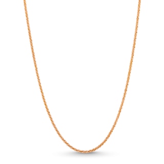 1.4mm Sparkle Chain Necklace in Solid 10K Rose Gold - 18"