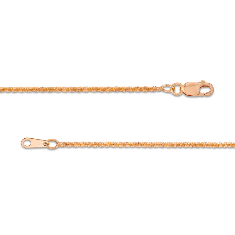 Main Image 3 of 1.4mm Sparkle Chain Necklace in Solid 10K Rose Gold - 18"