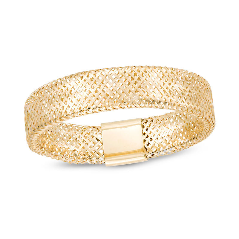 5.0mm Mesh Flexible Ring in 14K Gold