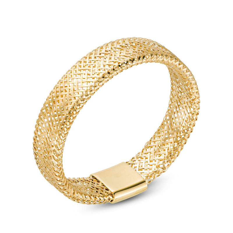 Main Image 2 of 5.0mm Mesh Flexible Ring in 14K Gold - Size 7