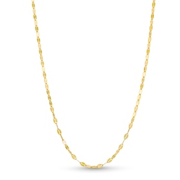 1.3mm Mirror Flat Chain Necklace in Solid 10K Gold - 18&quot;