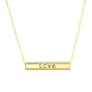 Bar Pendant in 14K Gold
