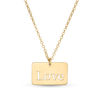 Thumbnail Image 1 of "Love" Laser-Cut Rectangular Pendant in 14K Gold