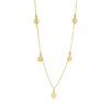 Rose Cut-Out Station Necklace in 14K Gold