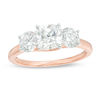 Thumbnail Image 0 of 1.97 CT. T.W. Cushion-Cut Diamond Past Present Future® Engagement Ring in 14K Rose Gold
